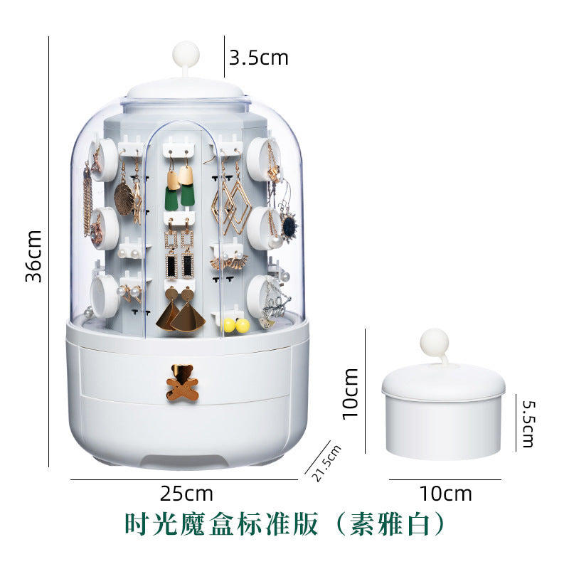 Jewelry Storage Box Earrings Hand Decoration Earrings Necklace Large Capacity Visual Multifunctional Home Dressing Table Storage Box