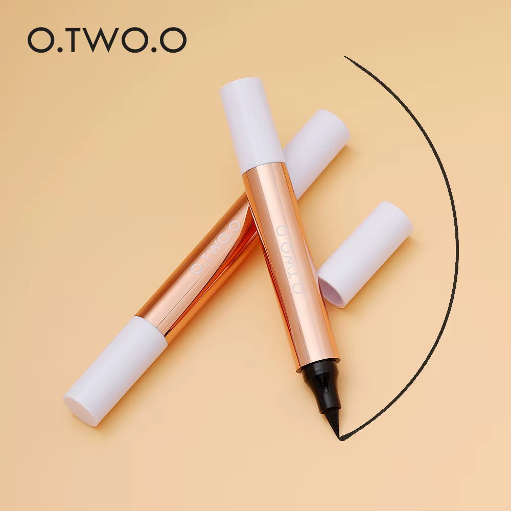Eyeliner Stamp Black Liquid Eyeliner Pen Waterproof Fast Dry Double-Ended Eye Liner Pencil Make-Up for Women Cosmetics